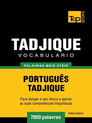 cover image of Vocabulário Português-Tadjique